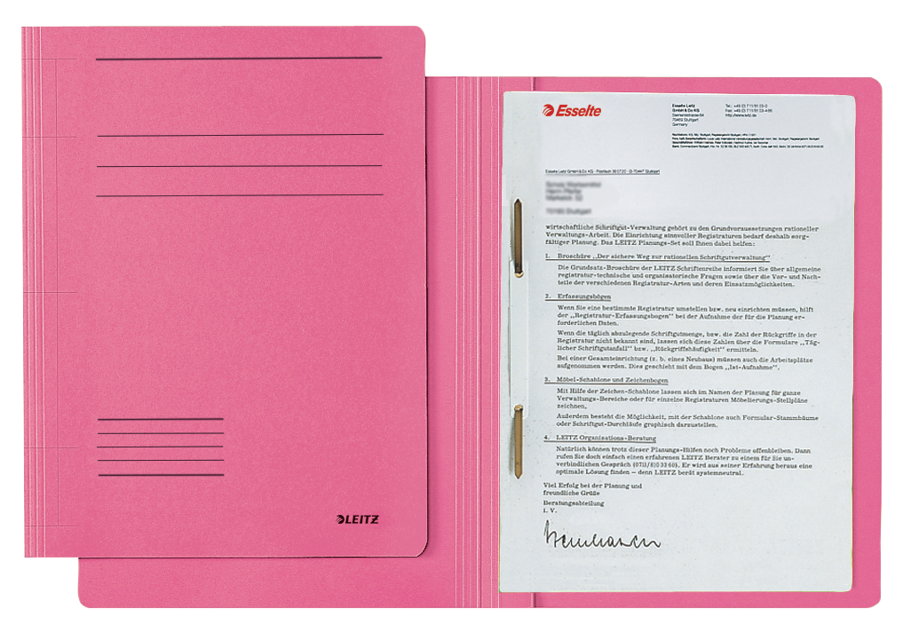 Schnellhefter Fresh A4 pink Leitz