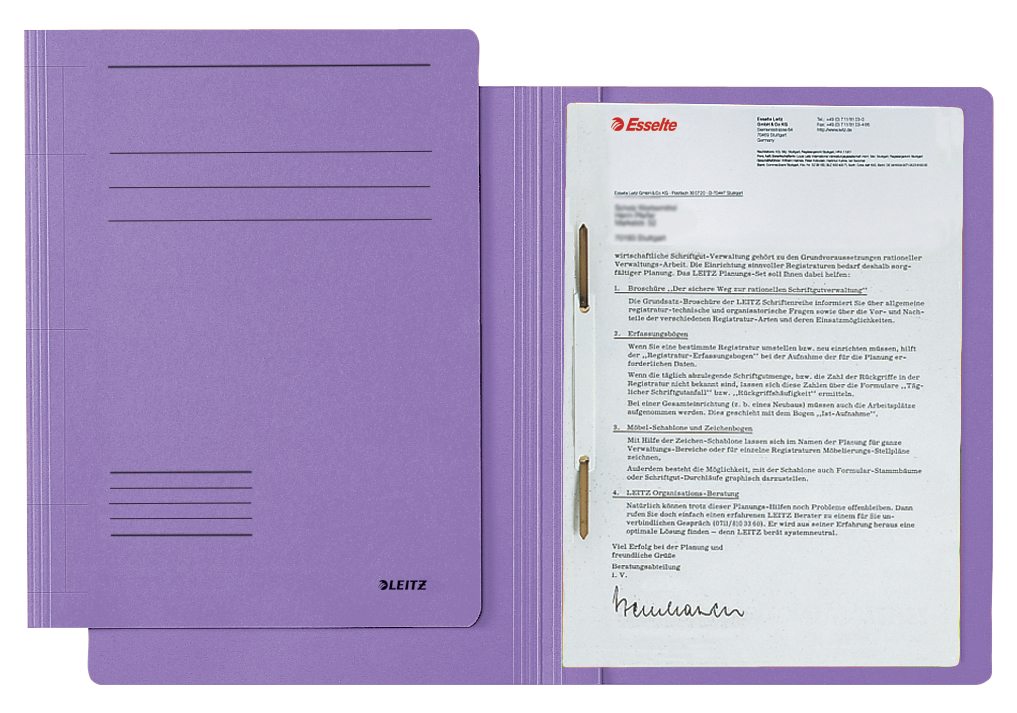 Schnellhefter Fresh A4 violett Leitz