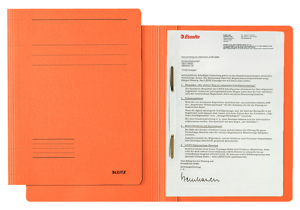 Schnellhefter Fresh A4 orange Leitz