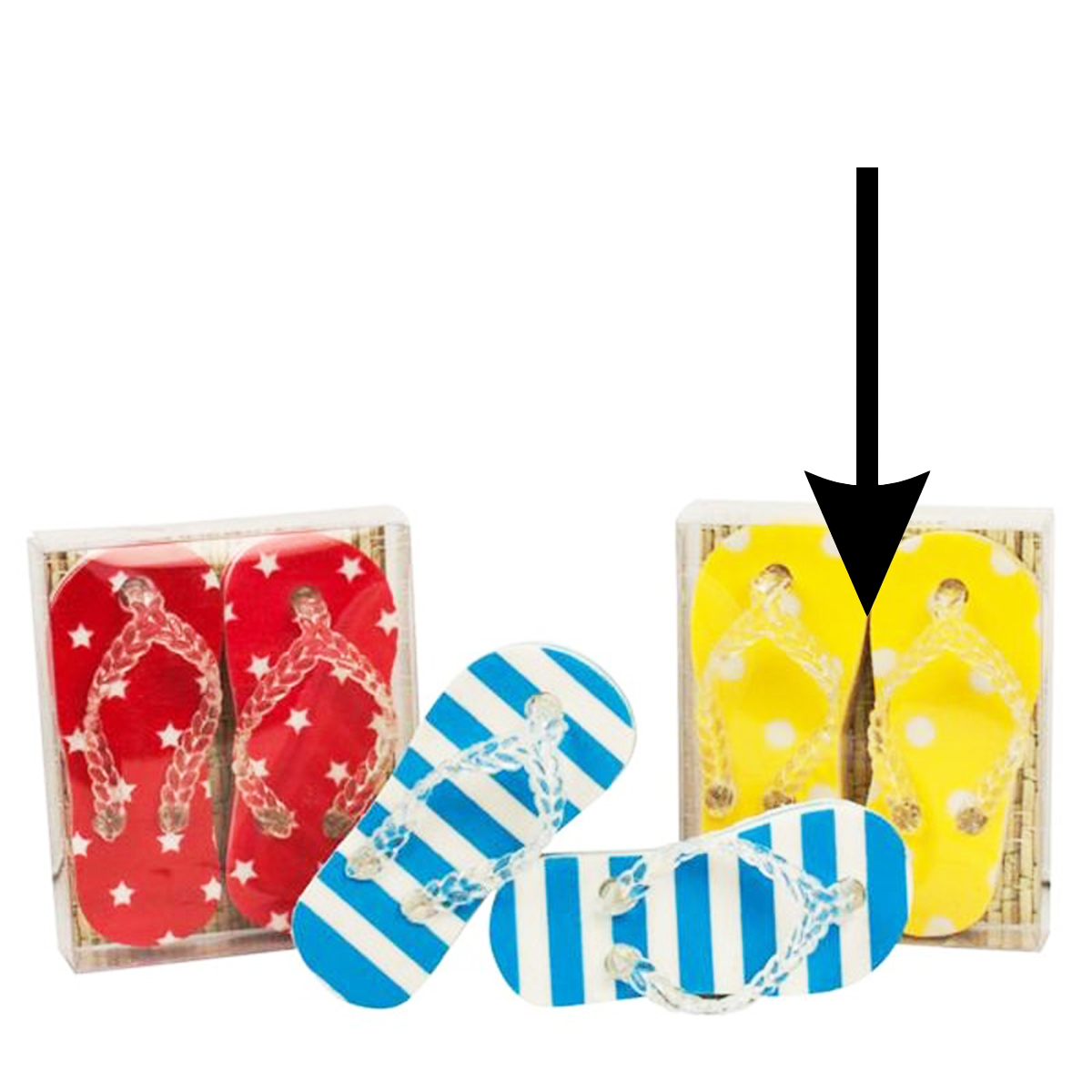 Radierer Flippy Floppsy, gelb, 2er Set, Trendhaus