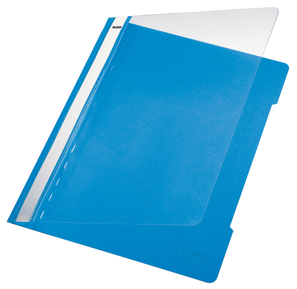 Hefter Plastik A4 PVC hellblau Leitz