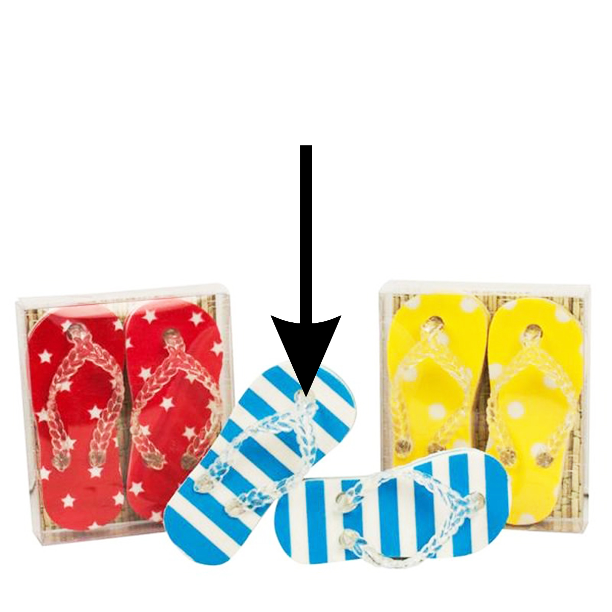 Radierer Flippy Floppsy, blau, 2er Set, Trendhaus