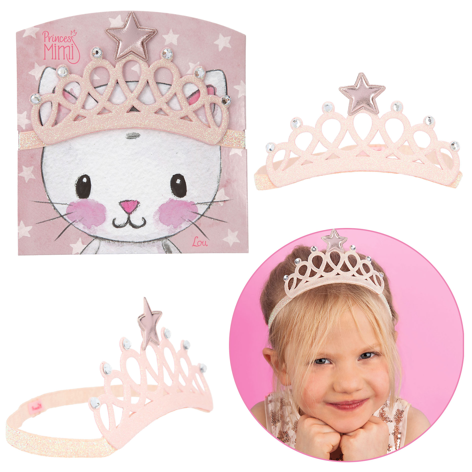 Princess Mimi Diadem Haarband pastellrosa, Depesche