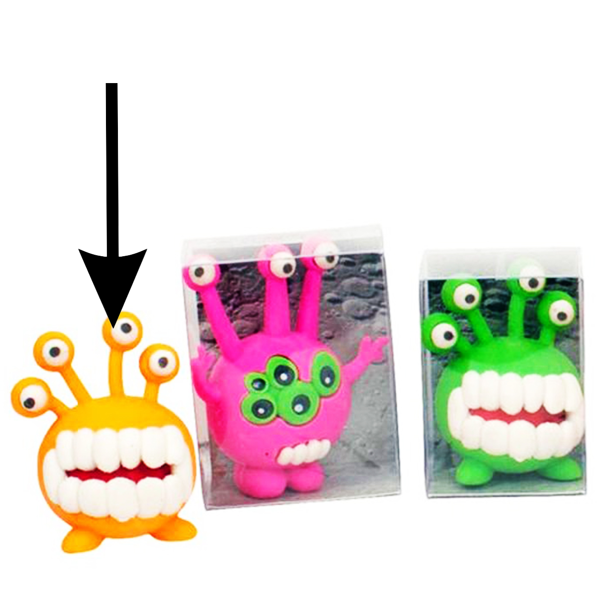 Radierer Alien, orange-weiß, Trendhaus