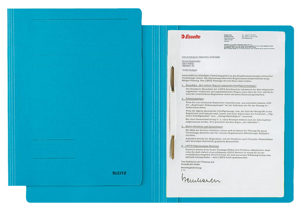 Schnellhefter Fresh A4 blau Leitz