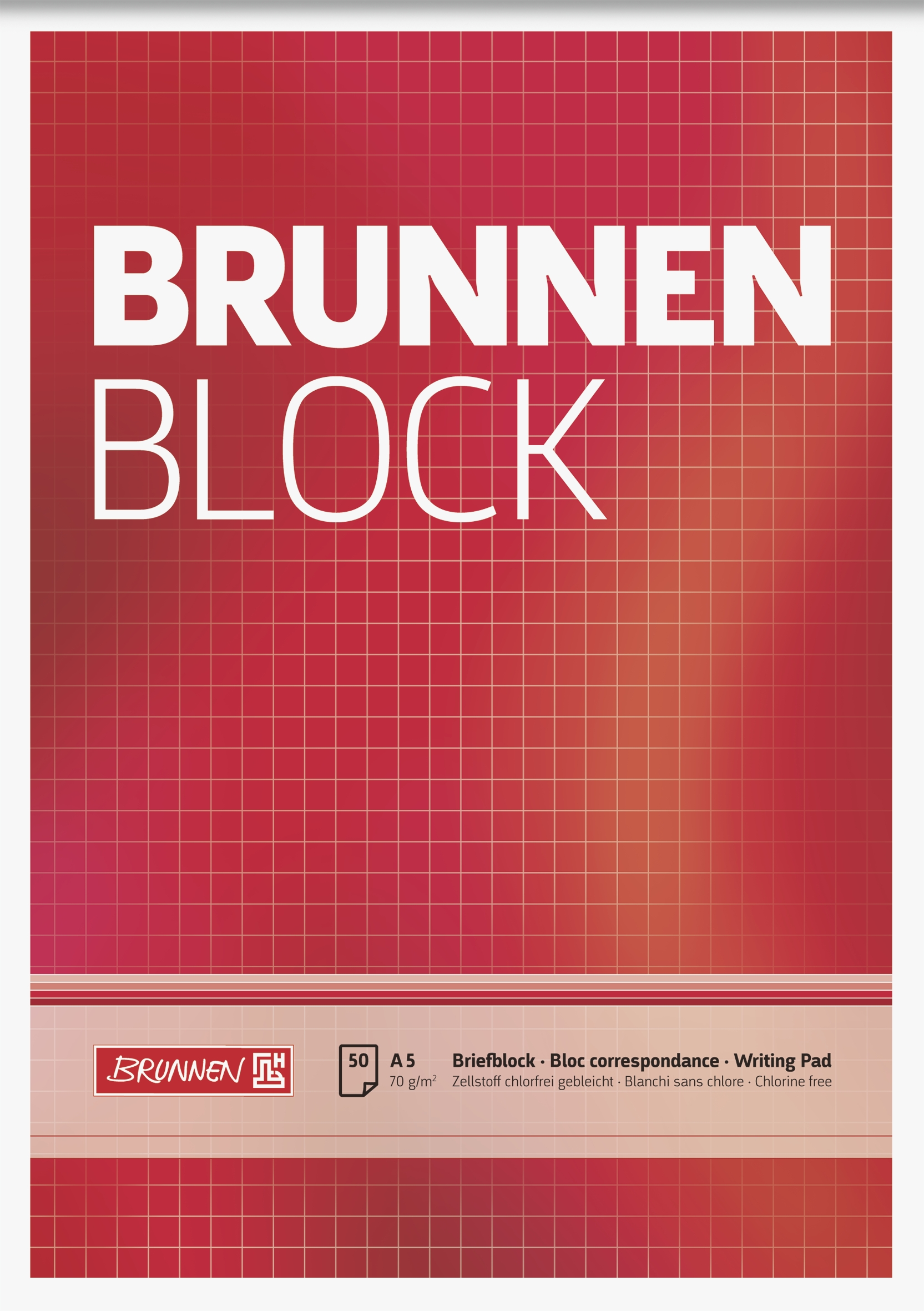 Briefblock  A5  70g   kariert  BRUNNEN