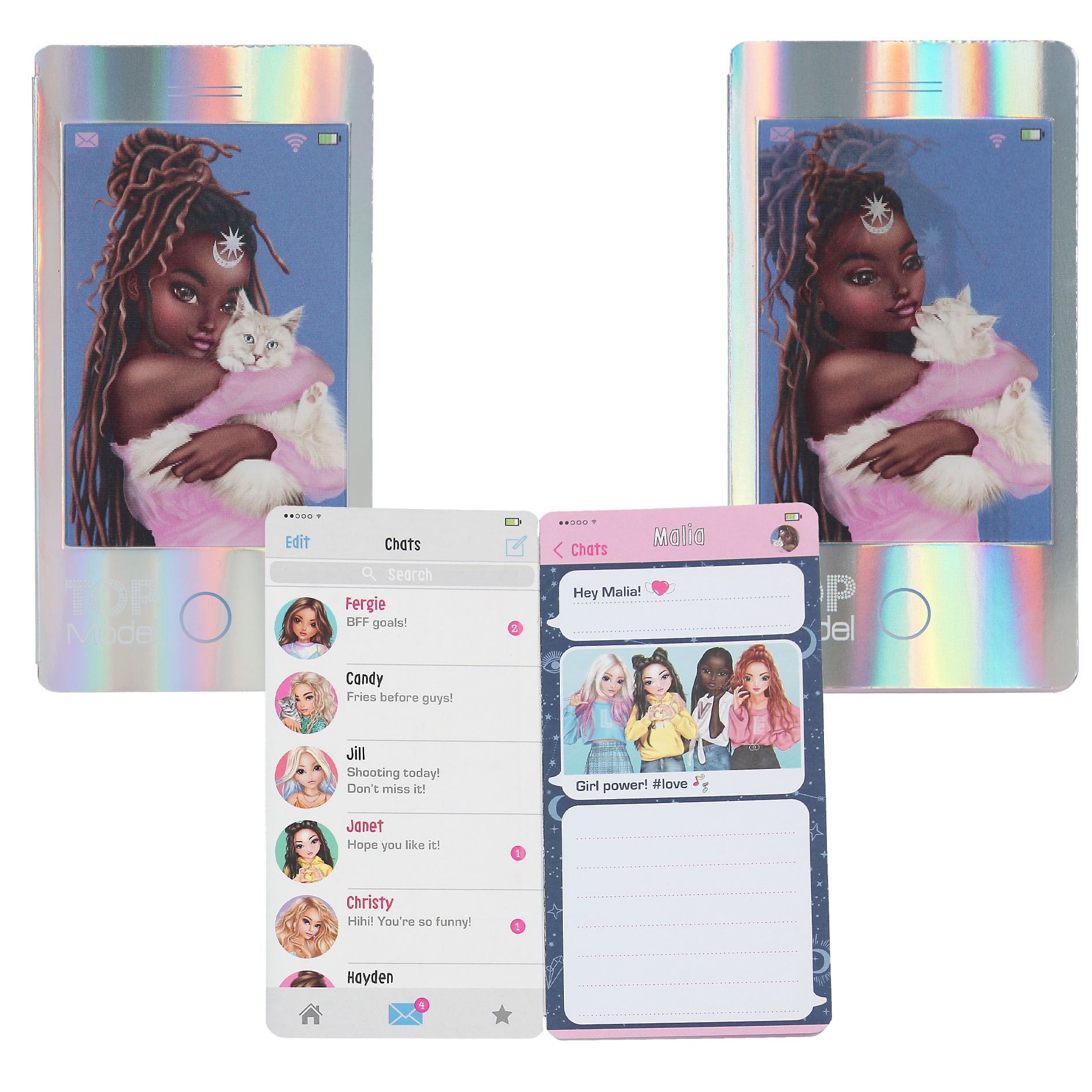 TOPModel Mobile Notizbuch mit Wackelbild, Depesche