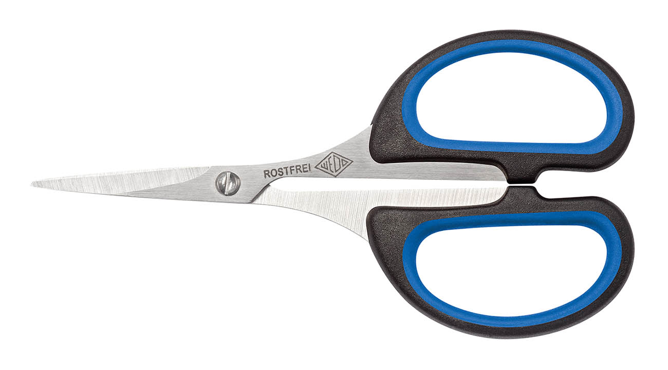 Schere Silhouette, 4 Zoll Soft 10,5cm spitz sw.bl WEDO®