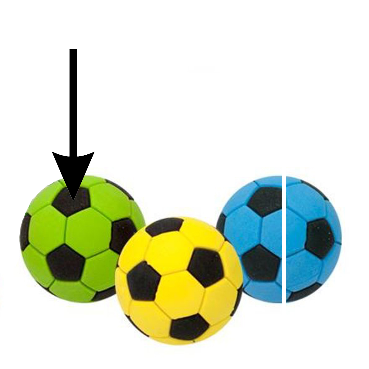 Fussball Radierer, grün, Power now! Ø4,5cm, Trendhaus