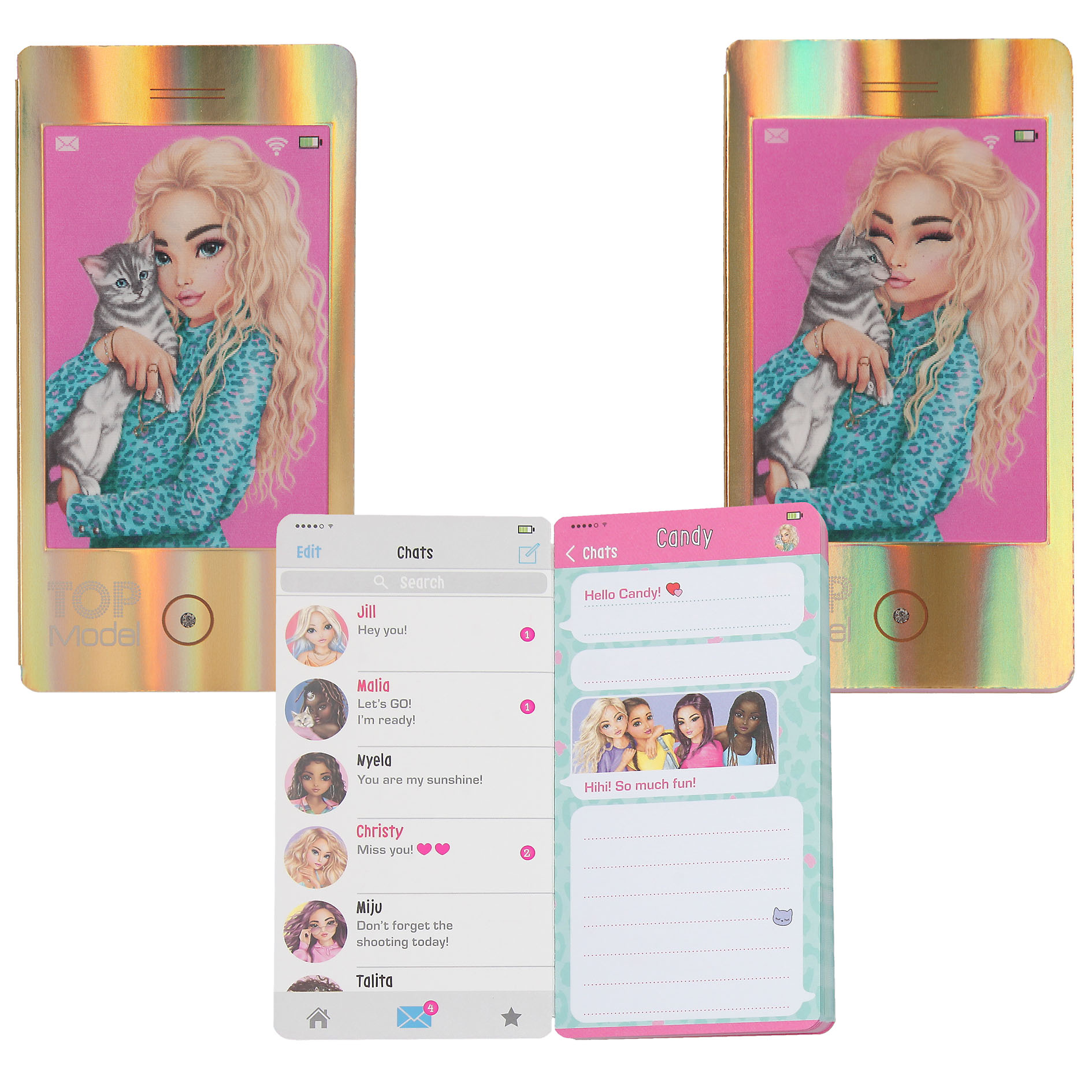 TOPModel Mobile Notizbuch mit Wackelbild, Depesche